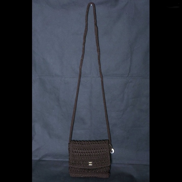 The Sak Cross Body Dark Brown Purse/Bag Crochet Kn - Picture 1 of 5